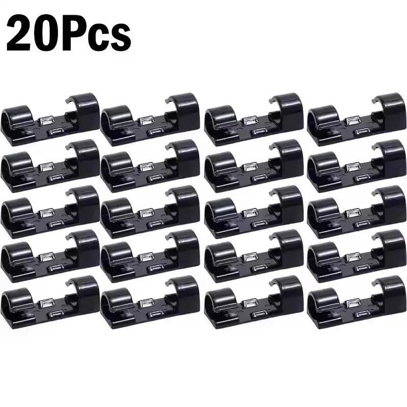 Cable Clips Wire Holder – Self-Adhesive Cord Management Clamps for Home, Office & Car (5 to 60-Pack)