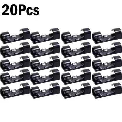Cable Clips Wire Holder – Self-Adhesive Cord Management Clamps for Home, Office & Car (5 to 60-Pack)