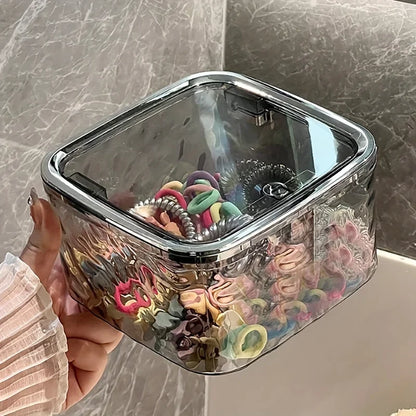 Hair Accessories Organizer Box – Clear Acrylic Storage for Headbands, Bows & Hair Ties