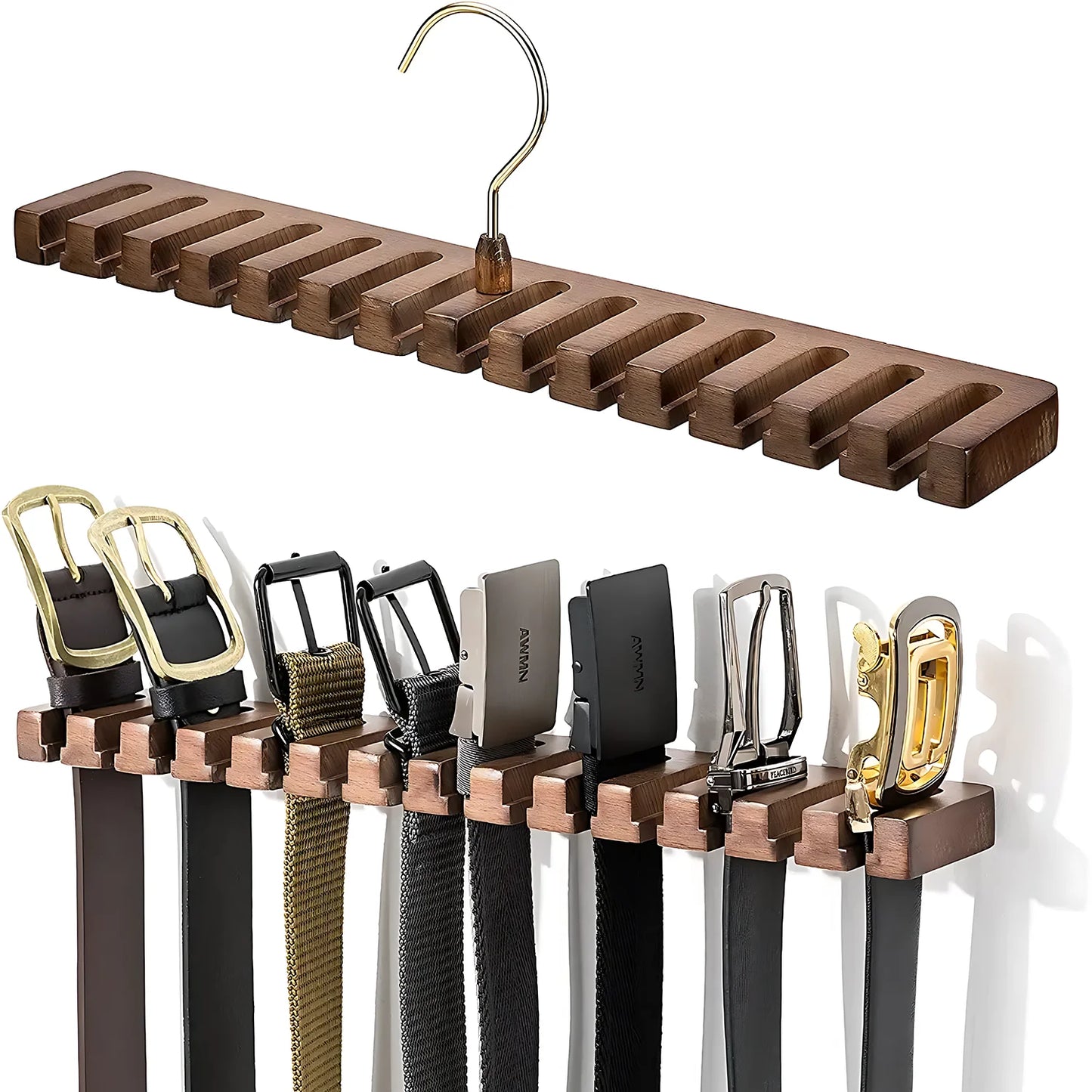 Belt & Tie Organizer Rack – Multifunctional Hanging Hanger for Closet Organization