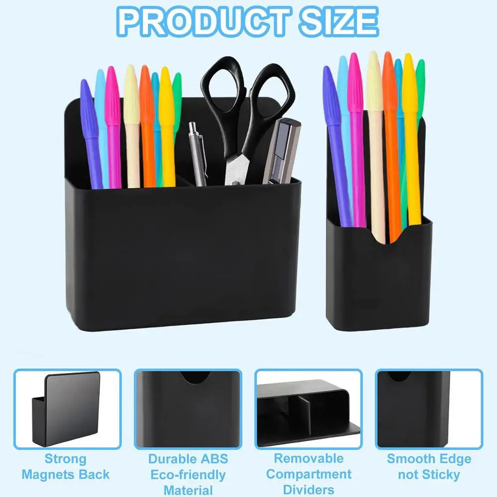 Magnetic Pen Holder – Fridge & Locker Organizer for Pens, Markers & Dry Erase Supplies