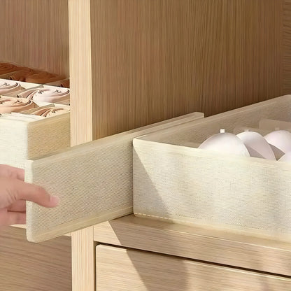 Underwear & Socks Drawer Organizer – Foldable Non-Woven Closet Storage Box for Bras & Underpants