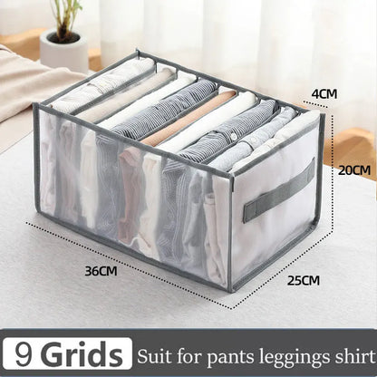 Closet Underwear & Bra Organizer Box – Foldable Non-Woven Drawer Divider for Socks, Ties & Scarves