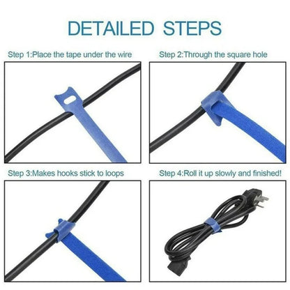 Cable Winder & Wire Ties – Nylon Cord Organizer & Protector for Phone, USB & Home Cables (50-Pack)