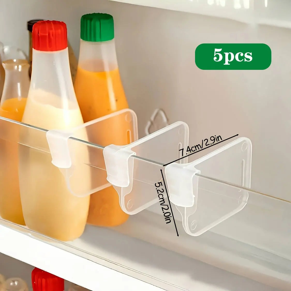 Clear Refrigerator Organizer Dividers – Adjustable Fridge Storage Compartments (Set of 5, 10, 15 or 20)