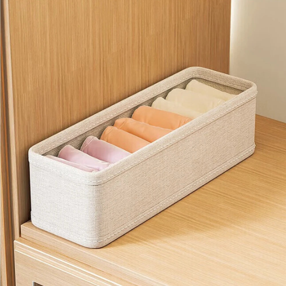 Wardrobe Drawer Clothes Organizer Box – Fabric Storage for T-Shirts, Jeans, Underwear & Pants