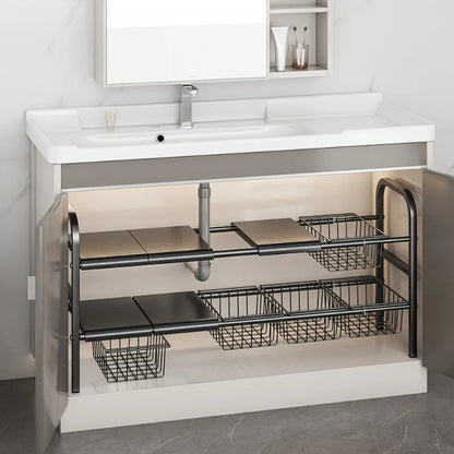 Expandable Under-Sink Cabinet Organizer – Multi-Use Shelf Rack for Kitchen & Bathroom
