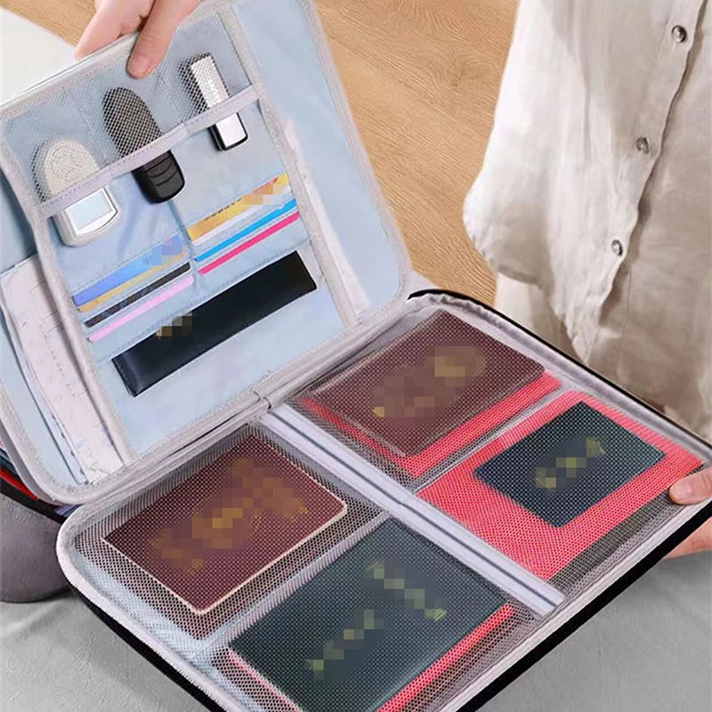Document Organizer Briefcase – 3-Layer File & Passport Holder with Code Lock