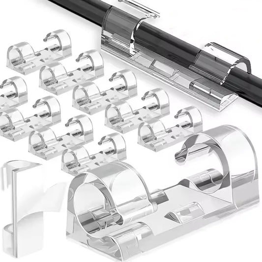 Cable Clips Wire Holder – Self-Adhesive Cord Management Clamps for Home, Office & Car (5 to 60-Pack)