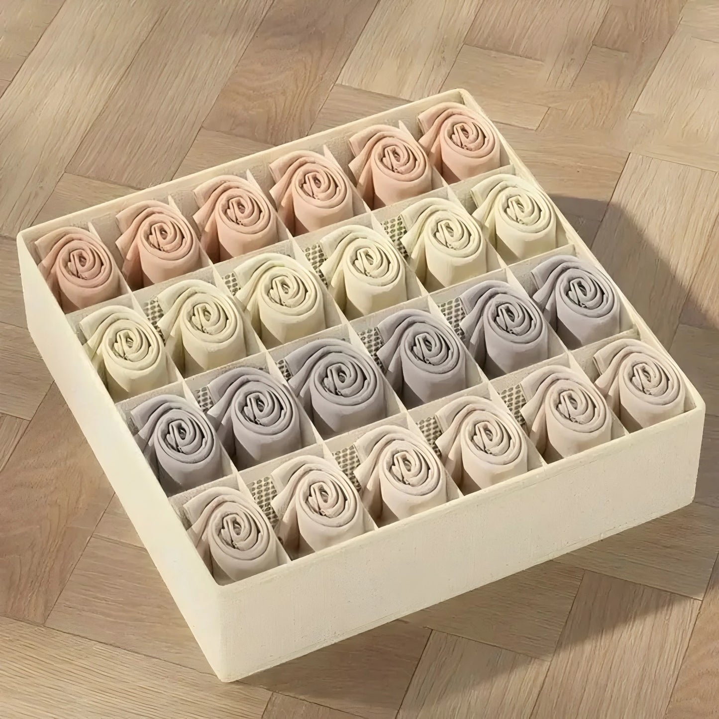 Underwear & Socks Drawer Organizer – Foldable Non-Woven Closet Storage Box for Bras & Underpants