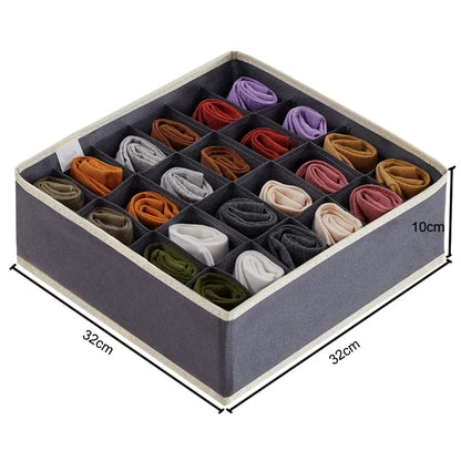 Sock & Underwear Drawer Organizer – Foldable Closet Divider Bins