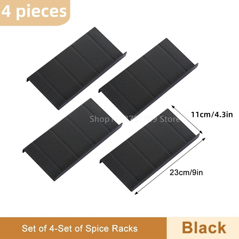 4-Layer Kitchen Spice Drawer Organizer – Adjustable Rack for Spice Jars & Seasoning Bottles