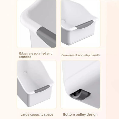Under-Sink Organizer with Wheels – Plastic Storage Bins & Bottle Organizer for Kitchen & Bathroom Cabinet (Set of 2 or 3)
