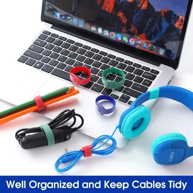 Cable Winder & Wire Ties – Nylon Cord Organizer & Protector for Phone, USB & Home Cables (50-Pack)