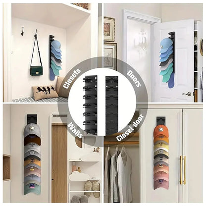 Baseball Cap Organizer – 10-Grid Rotating Hat Rack for Closet, Door & Wall Storage