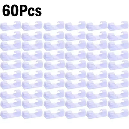 Cable Clips Wire Holder – Self-Adhesive Cord Management Clamps for Home, Office & Car (5 to 60-Pack)