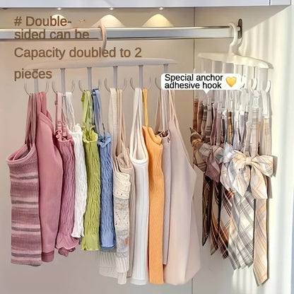 12-Hook Rotating Closet Hanger – Space-Saving Organizer for Ties, Belts, Underwear & Skirts
