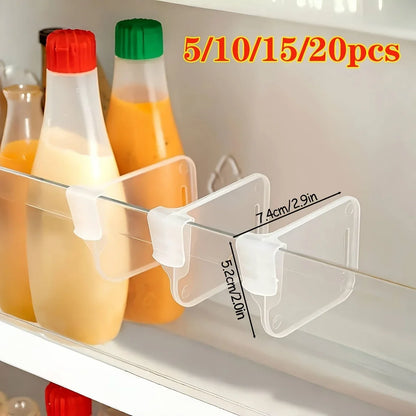 Clear Refrigerator Organizer Dividers – Adjustable Fridge Storage Compartments (Set of 5, 10, 15 or 20)