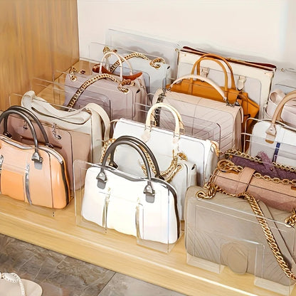 Clear Acrylic Handbag Organizer – Space-Saving Closet Rack for Purses & Wallets
