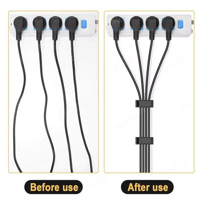Self-Adhesive Cable Organizer Clips – 10-Pack Cord Management Clamps for Home, Office & Car