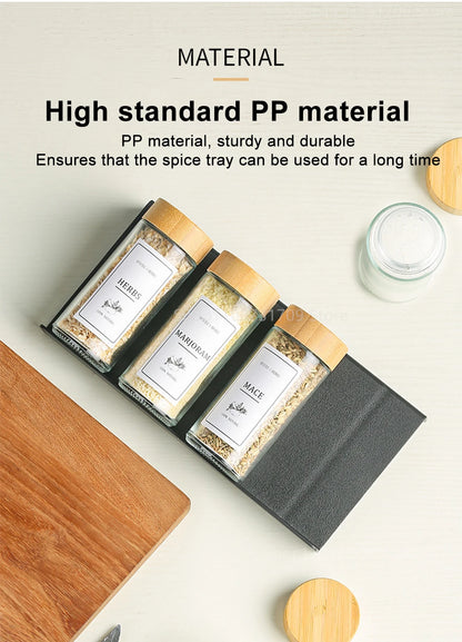 4-Layer Kitchen Spice Drawer Organizer – Adjustable Rack for Spice Jars & Seasoning Bottles